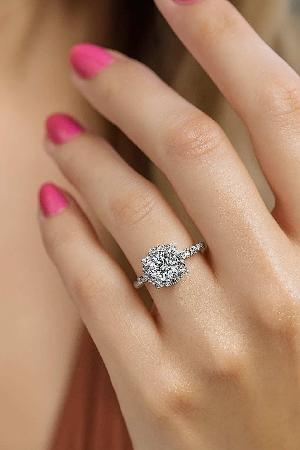 Moissanite Pear Shaped Ring