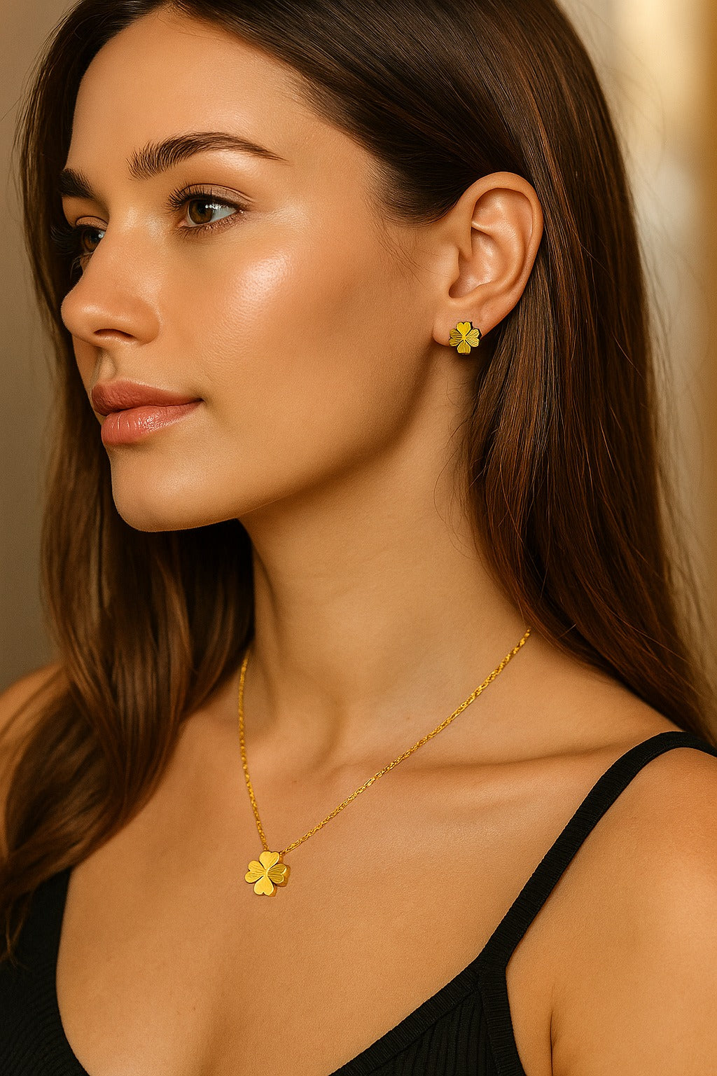 Golden Blossom Charm Set